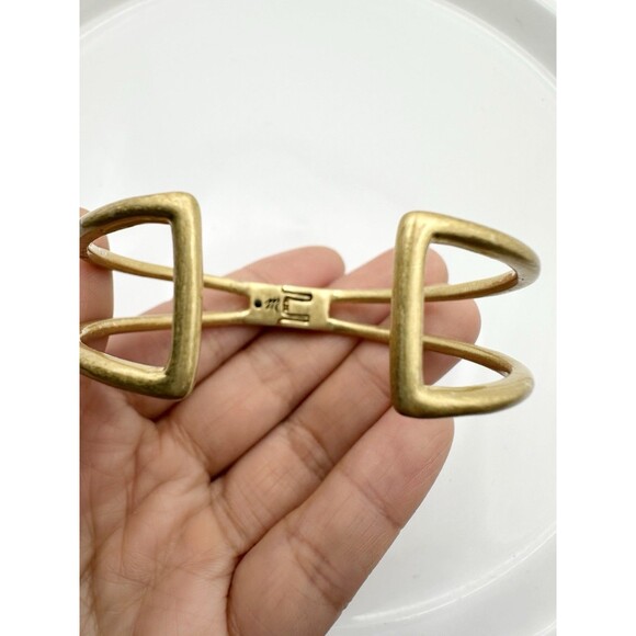 Madewell Gold-Tone Cuff Bracelet Adjustable Fit - Picture 1 of 5